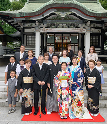 亀有香取神社でのロケーション撮影:集合写真